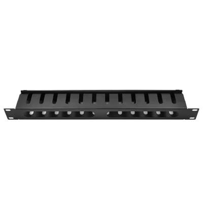 1U 12-position cable management rack